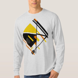 Camiseta Diamond, Design de Abstrato preto, laranja Dourado