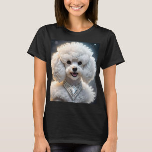 Camiseta Diamond Diva: O Poodle Glamoroso em Sparkle