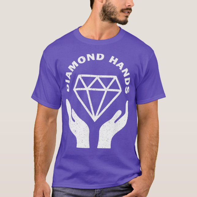 Camiseta Diamond Hands cripto stock trading meme (Frente)