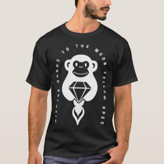 Camiseta Diamond Hands To The Moon Fellow Apes Rocket Ape 