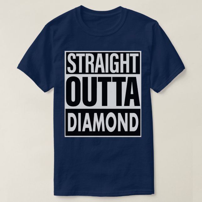 Camiseta Diamond Name Hetero Outta Diamond (Frente do Design)