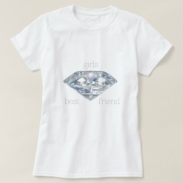 Camiseta Diamonds are girls best friend (Frente do Design)