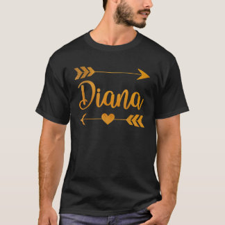 Camiseta DIANA Personalizar Nome Engraçado Aniversário Pers