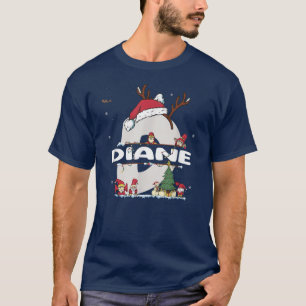 Camiseta Diane Christmas w Diane Name para xmas engraçados