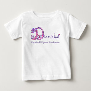 Camiseta Dianisha letra D nome artístico que significa roxo