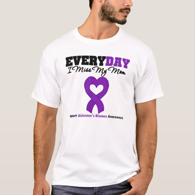 Camiseta Diário eu falto minha doença de Alzheimer do apoio (Frente)