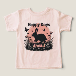 Camiseta Dias Alegres à Frente Coelhinho Fofo de Páscoa Coe