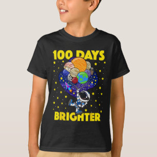 Camiseta Dias Brighter 100º Dia do Espaço Astronauta Escola