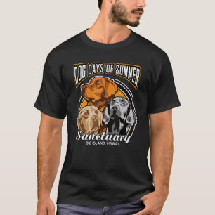 Camiseta Dias Cachorros De Verão, Grande Ilha Hawaii