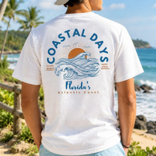 Camiseta Dias Costeiros da Flórida Onda da Praia Atlântica
