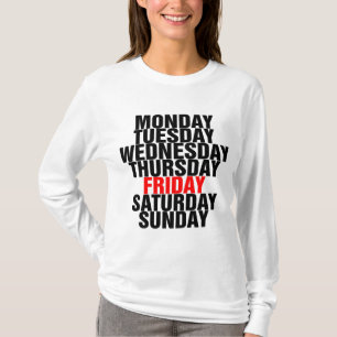 Camiseta Dias da semana
