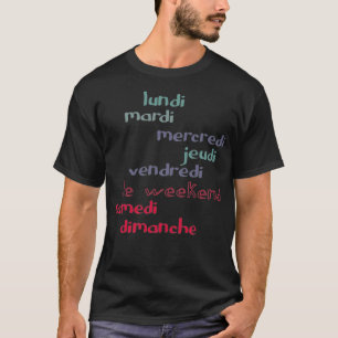 Camiseta Dias da semana em francês