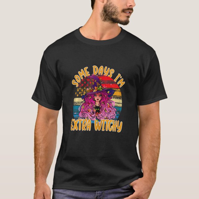 Camiseta Dias das Mulheres Eu Sou Extra Bruxa   Halloween B (Frente)