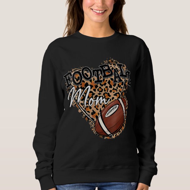 Camiseta Dias de as mães de futebol Mãe Leopard (Frente)