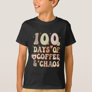 Camiseta Dias De Café E Caos 100º Dia De Ensino