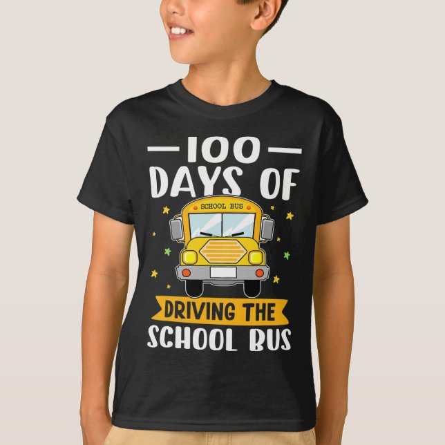 Camiseta Dias De Condução De Ônibus Escolar 1 (Frente)