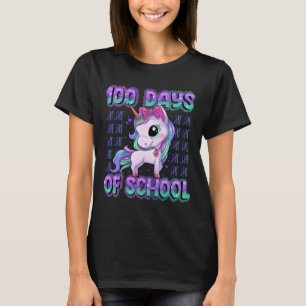 Camiseta Dias de Escola Unicórnio 100 Dias Mais Inteligente
