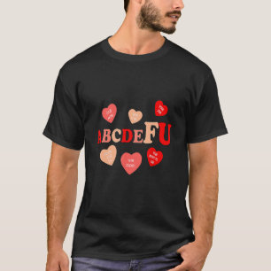 Camiseta dias de os namorados ABC.DE.FU retro corações engr