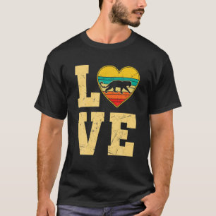 Camiseta Dias de os namorados De Animais Do Jaguar Com Difi