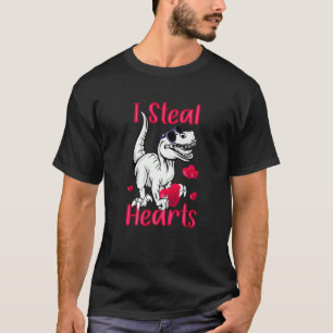 Camiseta Dias de os namorados Engraçados Dinossauro T-Rex L