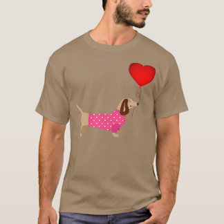 Camiseta Dias de os namorados Weiner Daschund Doxie no Vest