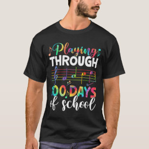 Camiseta Dias De Professora De Música Escolar Oferece 100º