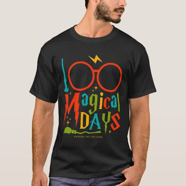Camiseta Dias De Professores Mal Geridos Crianças 100 Mágic (Frente)