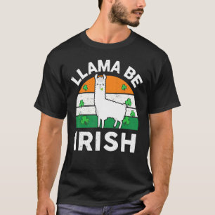 Camiseta Dias de São Patrícios Engraçados Meninos Llama São