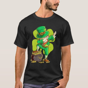 Camiseta Dias de São Patrícios Meninos Dabbing Leprechaun