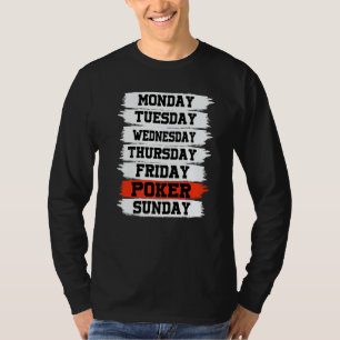 Camiseta Dias de semana Trabalham segunda quarta sexta sába