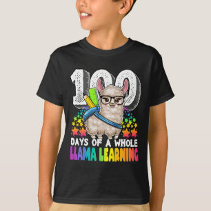 Camiseta Dias De Todo O Lama Aprendendo 100 Dias De Escola