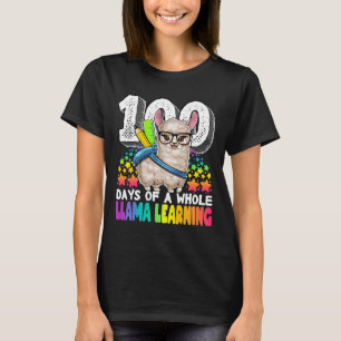 Camiseta Dias De Todo O Lama Aprendendo 100 Dias De Escola