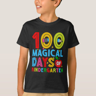 Camiseta Dias Do Jardim De Infância Feliz 100º Dia Da Escol