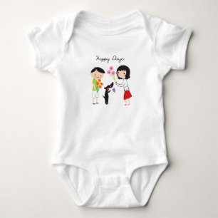 Camiseta Dias felizes Cocos & nós gro do bebê