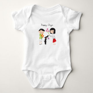 Camiseta Dias felizes Cocos & nós gro do bebê
