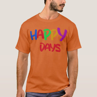 Camiseta dias felizes família dos anos 80