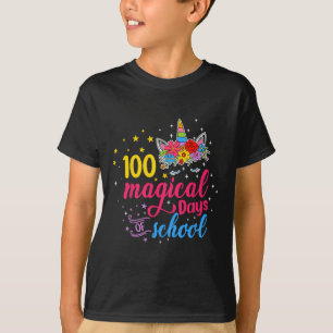 Camiseta Dias Mágicos Crianças Do Unicórnio Figuram 100º Di