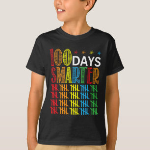 Camiseta Dias Mais Inteligentes Felizes 100.º Dia De Estuda