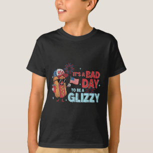Camiseta Dias Maus Hotdog Wiener Glizzy Firework 4 de julho