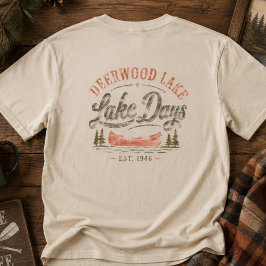 Camiseta Dias Rústicos no Lago Deerwood Canoa Vintage