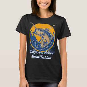 Camiseta Dias são pesca pesqueira melhor gasta pescado