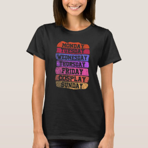 Camiseta Dias úteis Segunda-feira Quarta-feira Sexta-feira
