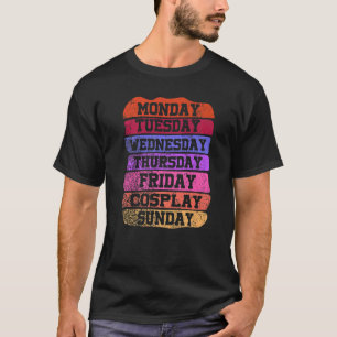 Camiseta Dias úteis Segunda-feira Quarta-feira Sexta-feira 