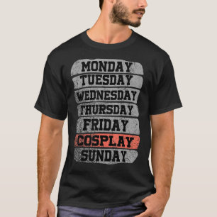 Camiseta Dias úteis Segunda-feira Quarta-feira Sexta-feira