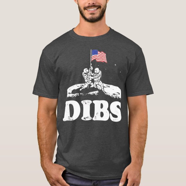 Camiseta Dibs Americanos Na Lua (Frente)