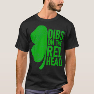 Camiseta Dibs Na Cabeça Vermelha Da Rua Irlandesa Shamrock
