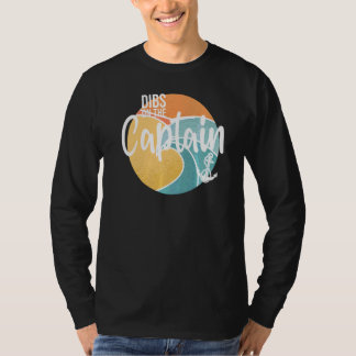 Camiseta Dibs No Capitão  Esposa Do Capitão Retro Vintage