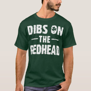 Camiseta Dibs No Dia de São Patrício Do Shamrock Ruivo