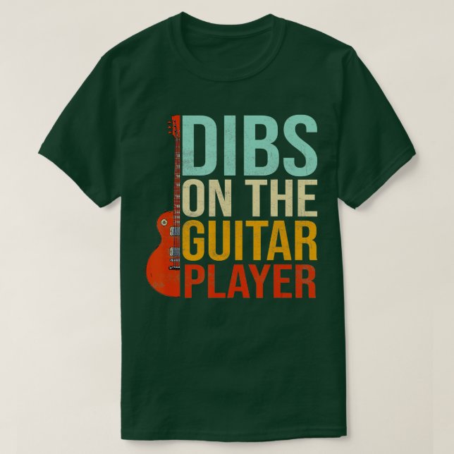Camiseta Dibs No Jogador De Músico Do Violão (Frente do Design)