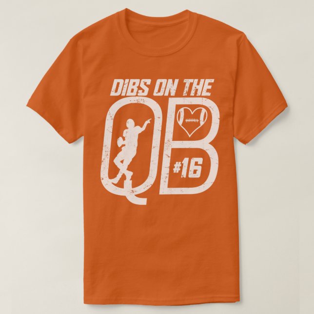 CAMISETA DIBS NO QUARTERBACK 16 LOVE FOTBALL NÚMERO 16 (Frente do Design)